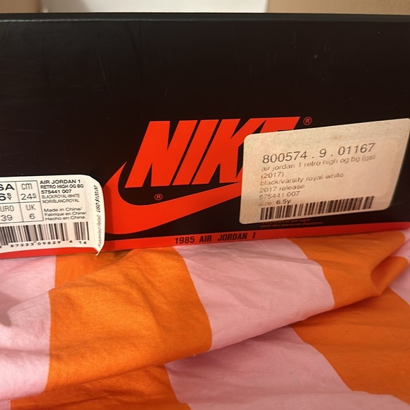 nike air jordan 1s blue and black varsity royal - Picture 5 of 5